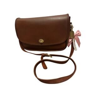 Vintage Coach Court Bag 9790 British Tan – 1980s/90s Crossbody Shoulder Bag